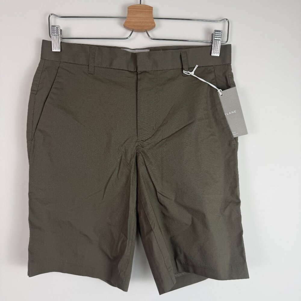 Everlane Men Cotton Blend Chino Shorts Olive Green 28
